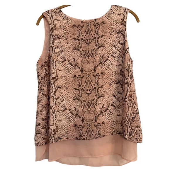 Rose & Olive snakeskin sleeveless blouse Medium - Picture 1 of 5